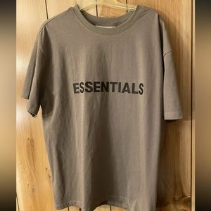 Essentials Fear Of God Brown Olive T Shirt Tee Size Small NWOT